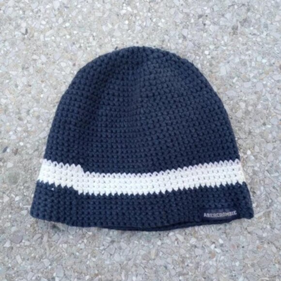 Abercrombie & Fitch Men's Navy Blue And White Hat - Picture 1 of 2